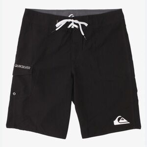 Quiksilver Black Classic Surf Style Board-shorts with Pocket 33